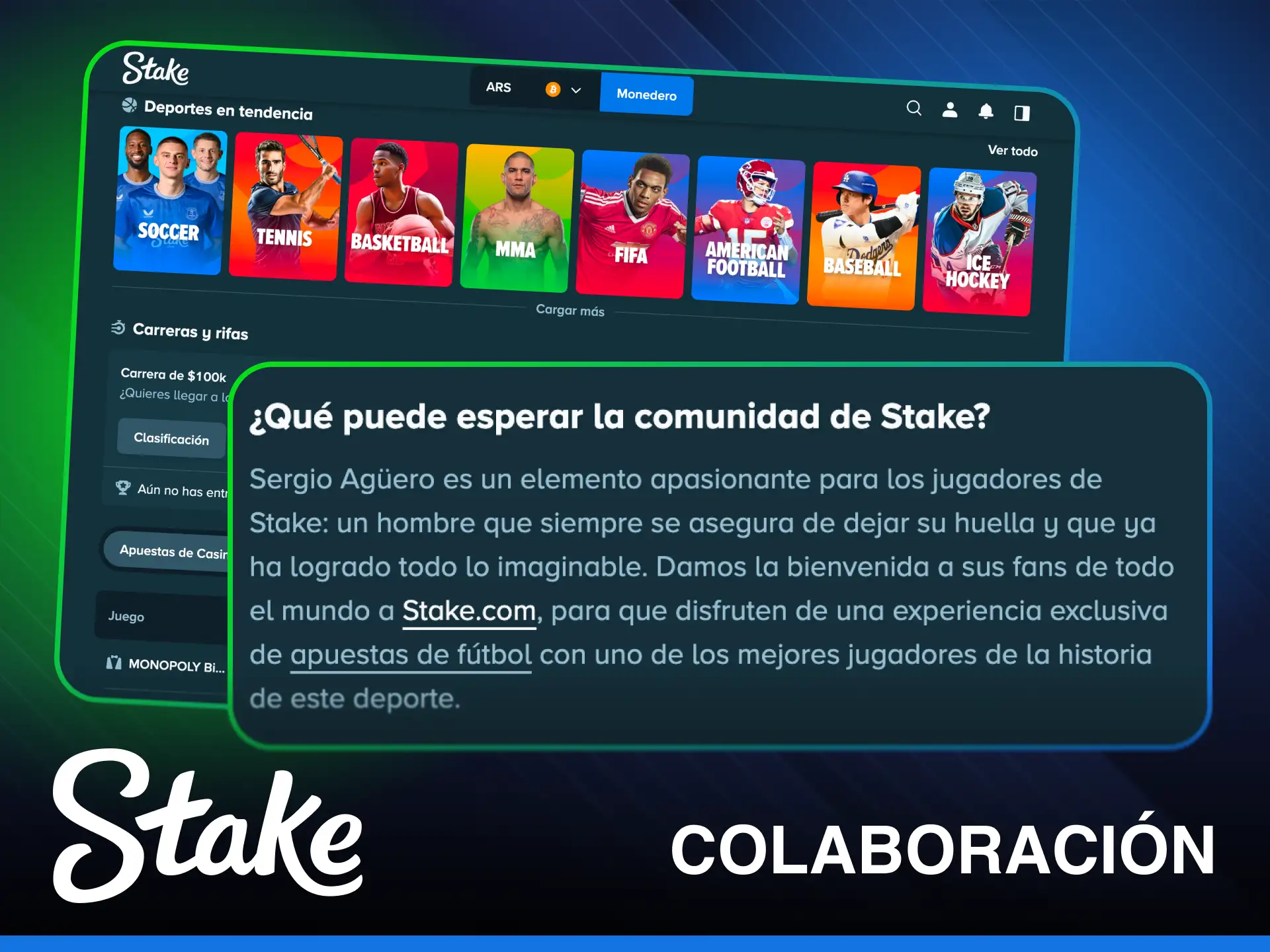 Descubre qué esperar de la colaboración entre Sergio Agüero y Stake ahora.
