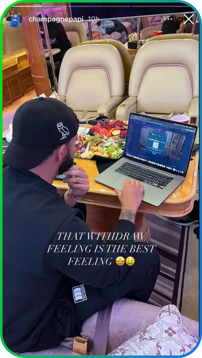 Los jugadores ganan en el casino online Stake y apoyan a Drake.