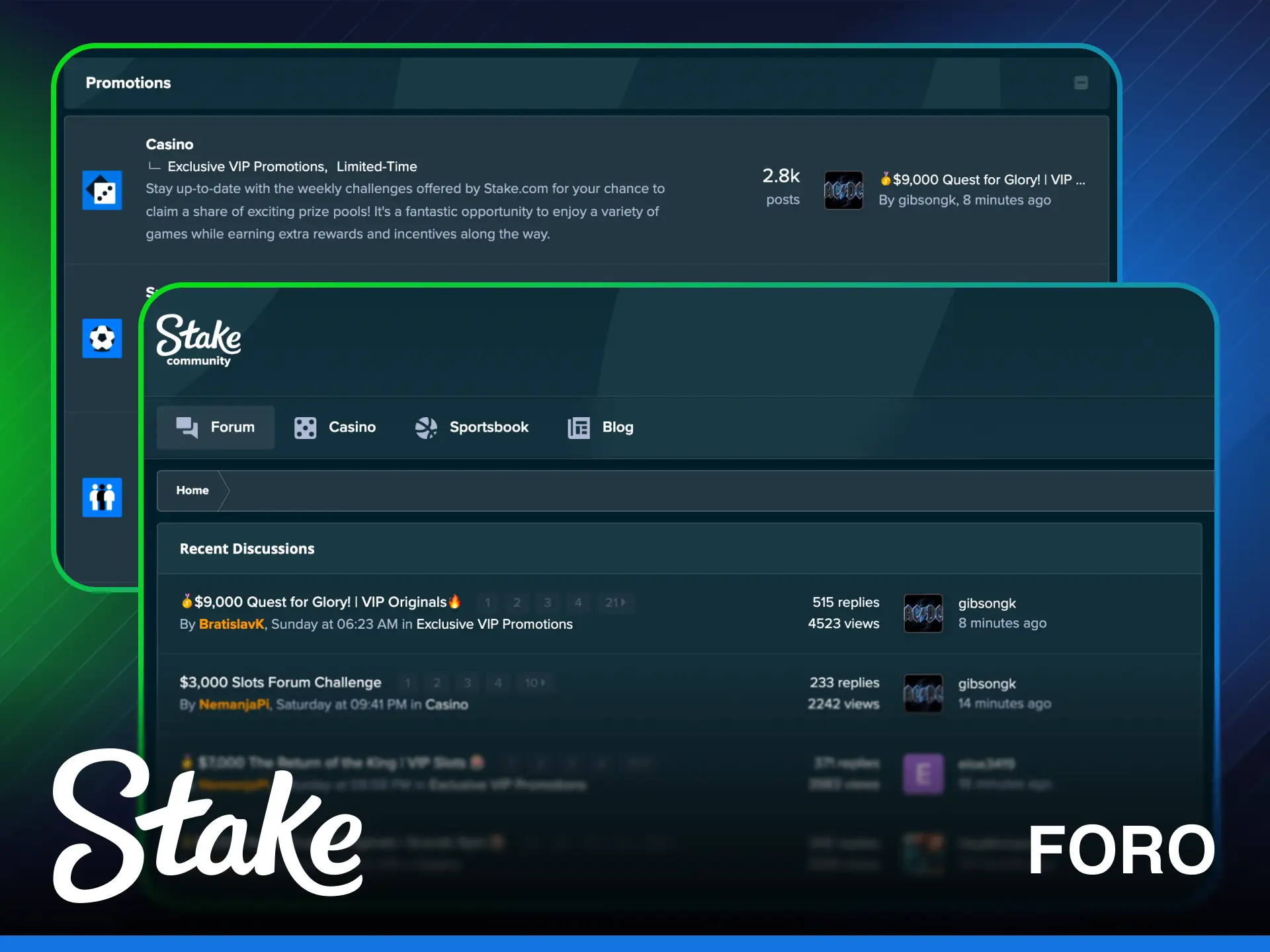 Participa en el foro de Stake y comparte con la comunidad.
