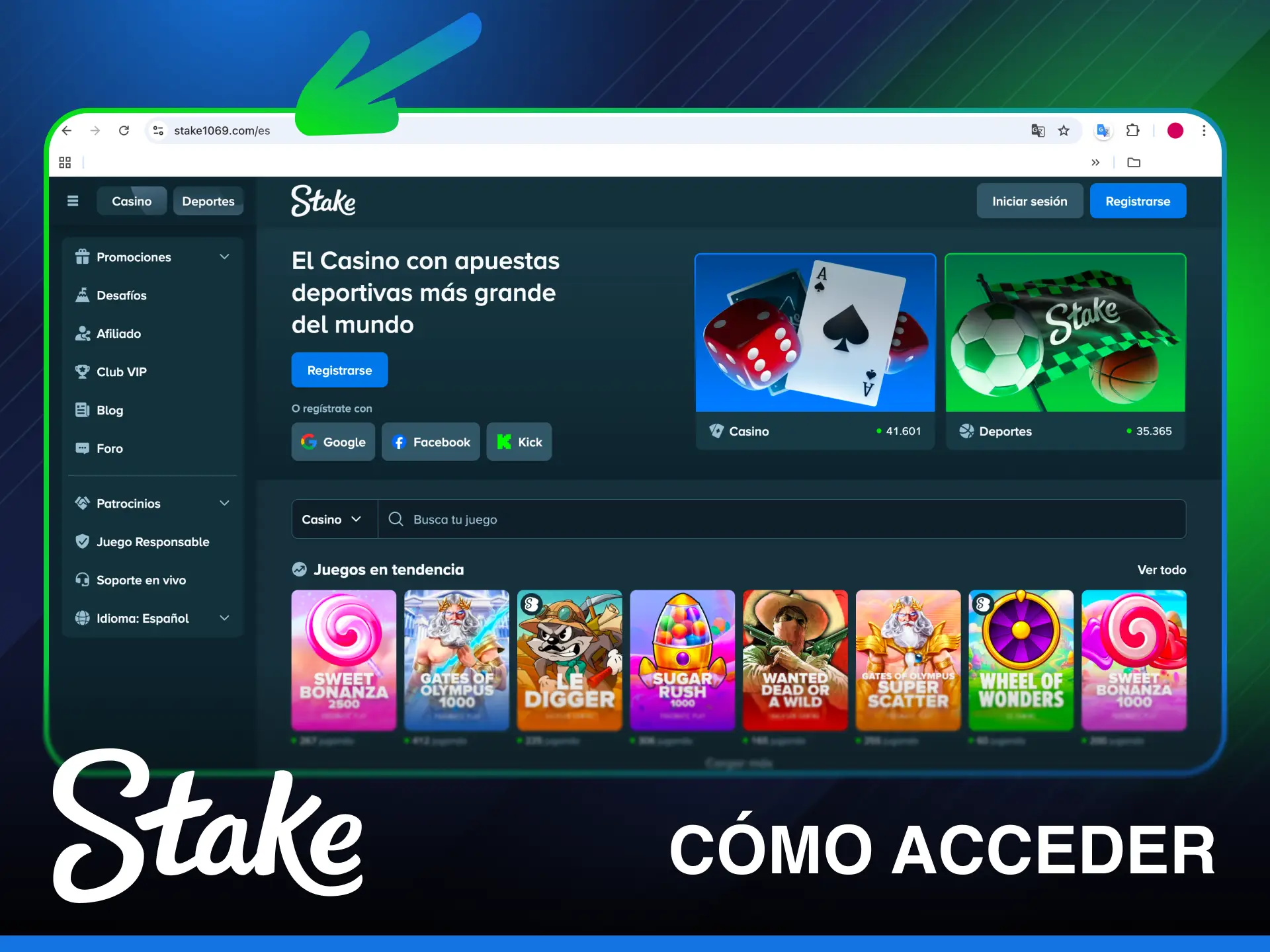 Aprende a entrar a un sitio espejo de Stake de forma segura.